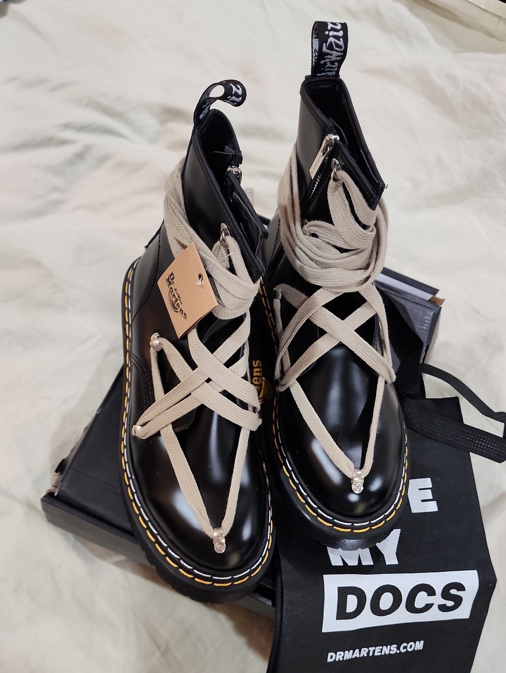NEW Dr. Martens X Rick Owens 1460 Black Leather Unisex M9/W10 Made In England